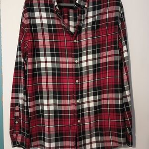 Chaps Red and Black Plaid Men's Shirt